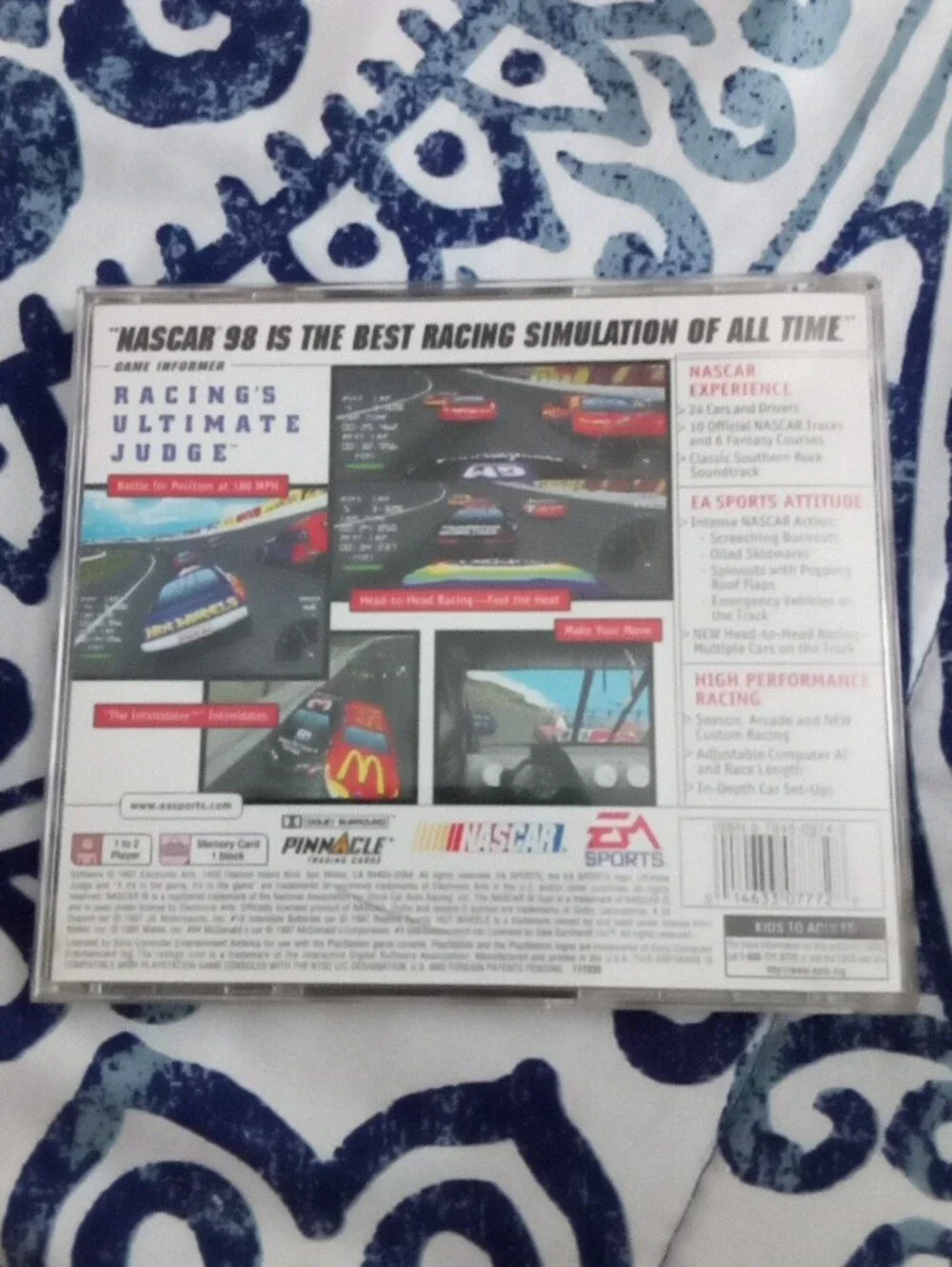 NASCAR 98 for PlayStation - White/Black Cover